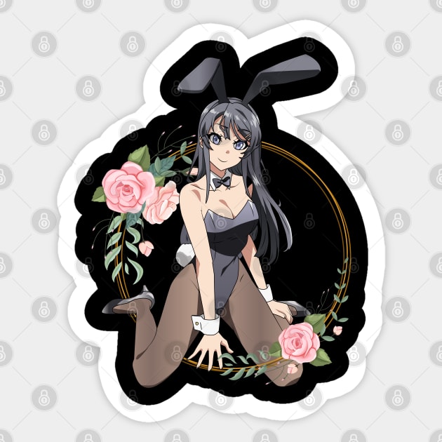 Bunny girl senpai - Mai Sakurajima Sticker by Hala Art